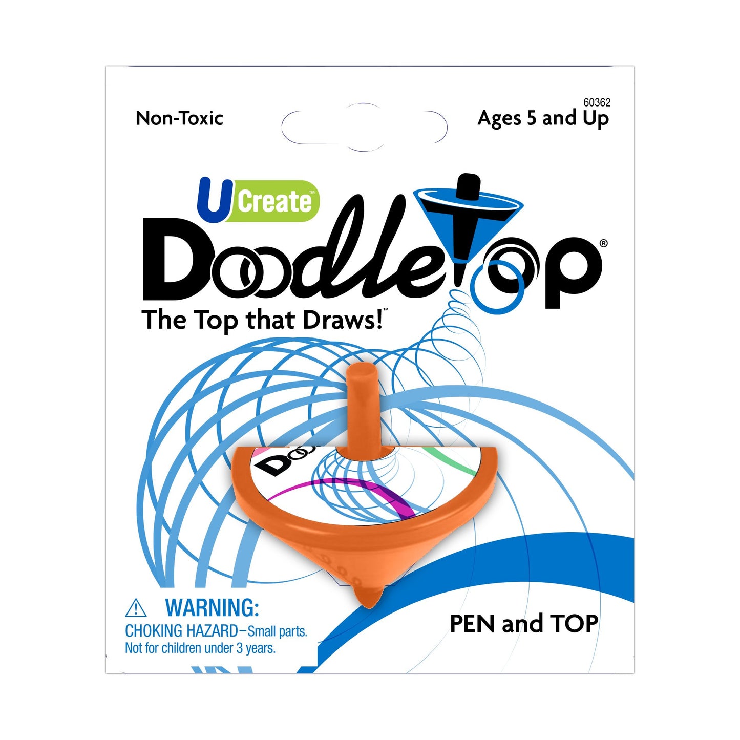 U-Create Doodletop Twister Kit With 1 Pen & 1 Top, Drawing Game, Marker Pen, Creative Art Spiral Spinning Top For Kids Age 5 & Above