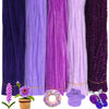 URSDIART 500pcs Purple Pipe Cleaners,5 Assorted Colors Purple Pipe Cleaners for Crafts, Halloween Craft Pipe Cleaners, Fuzzy Sti