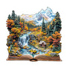 Wooden Puzzles for mature-themeds - Autumn Wonderland Wooden Jigsaw Puzzle - Unique Animal Shaped Wood Puzzles mature-themed - Christmas Birthday Gifts for mature-themeds/Friends/Family - 265pcs 13.4 * 13in