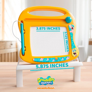 Spongebob Squarepants Magnetic Board For Kids, Erasable Toddler Drawing Pad, Magic Sketcher, Sketch & Doodle Travel Toy, Orange