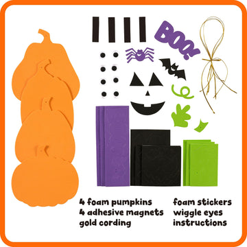 Ready 2 Learn Create Your Own Pumpkins - Set of 4 - DIY Halloween Craft for Kids - Magnetic - No Glue Required - Kid-Friendly In