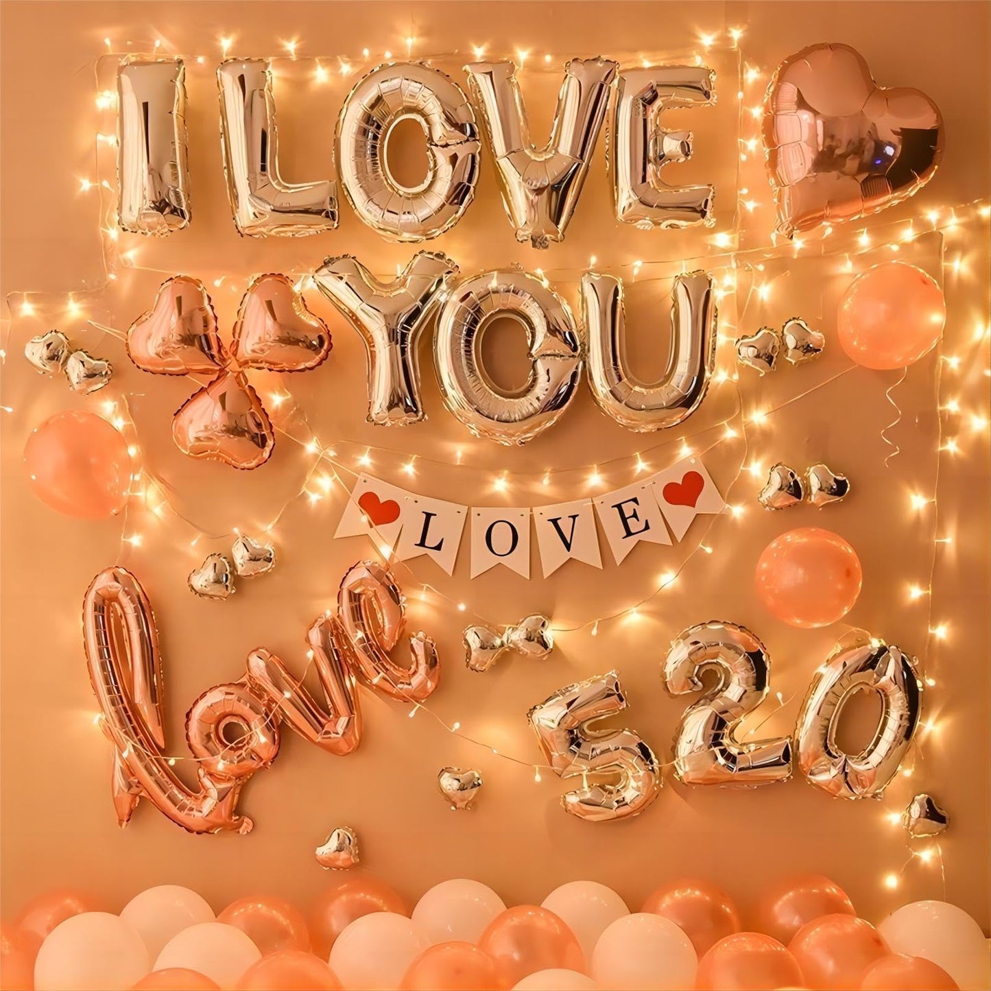 Red Heart Balloons Silver I Love You Balloons For Valentines Day Decorations Bridal Shower Wedding Party Supplies Decorations