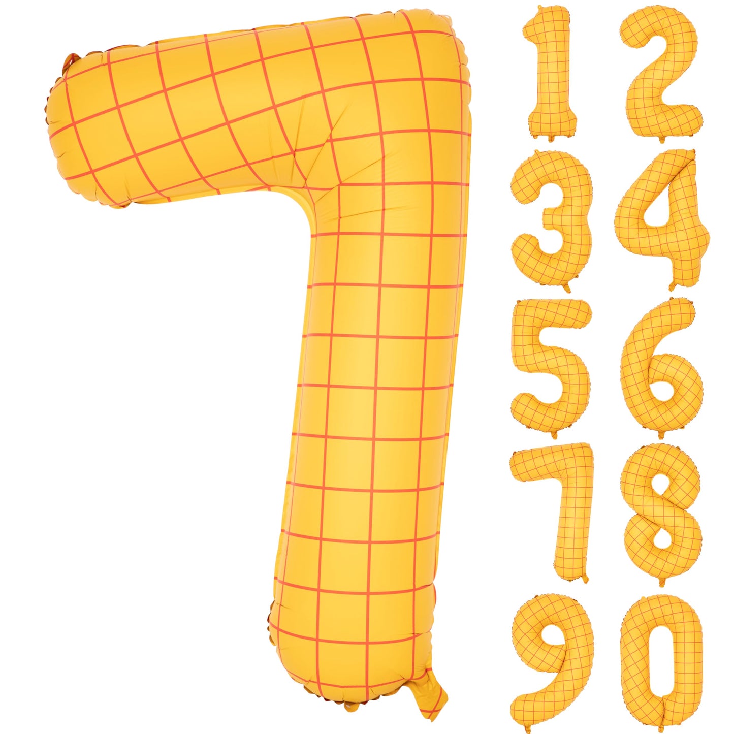 40 In Matte Yellow Number Balloons Helium Foil Mylar Balloon Birthday Party Banquet Decoration Digital 7