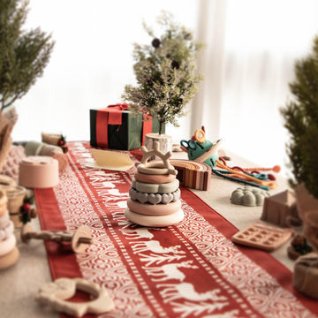 Moonkie Stacks Of Circles Soft Teething Toy | Educational Learning Baby Toy | Stacking Ring Toys For Babies Boy And Girl | 7 Piece Teethers Set