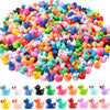 Dulefun 200Pcs Mini Resin Ducks 20 Colors Small Tiny Little Duck Figurines To Hide Miniature Figures For Dollhouse Micro Garden