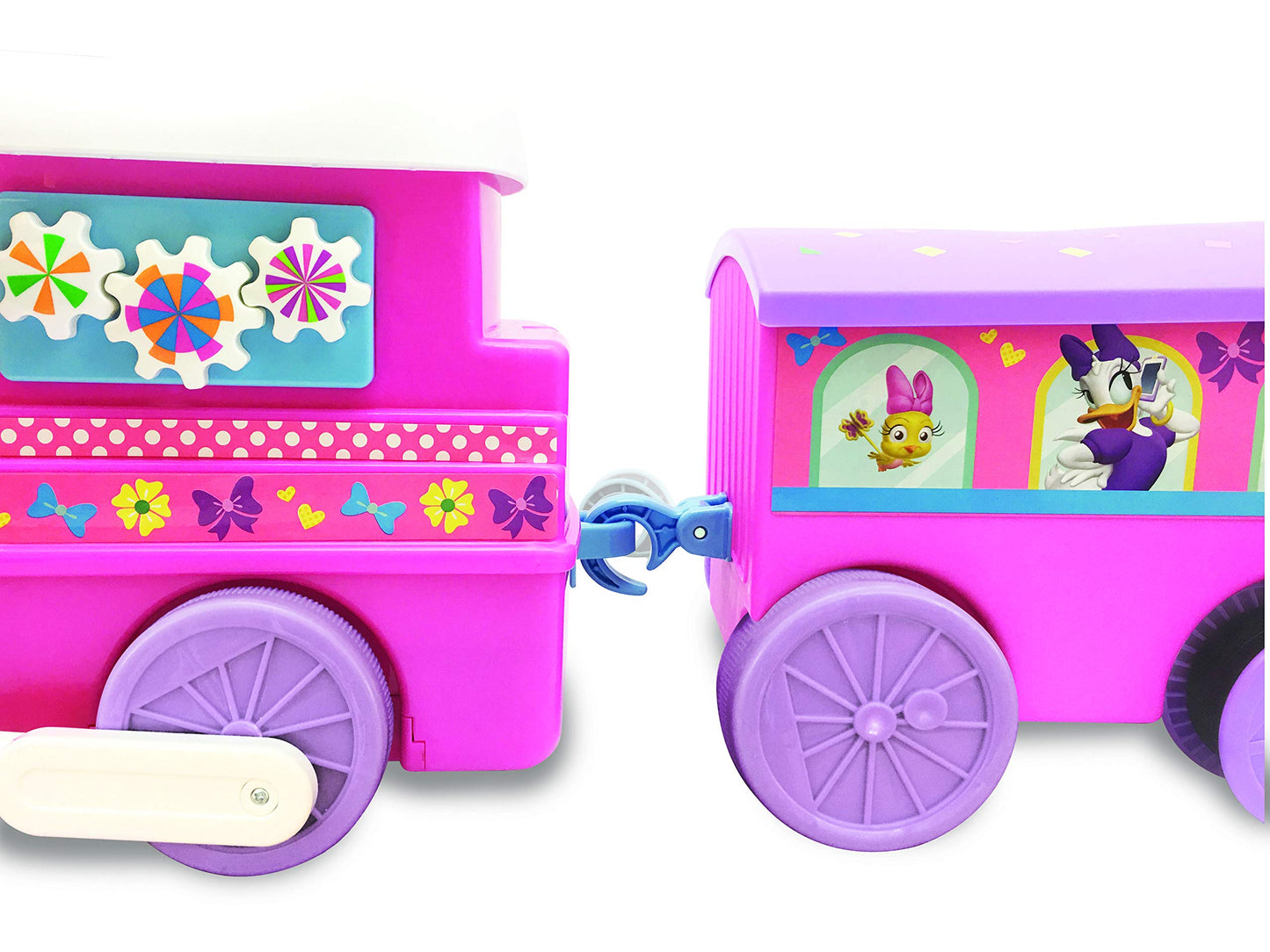 Kiddieland Large Minnie Ride-On Train with Caboose, Multi-Color, Model 54064, Plastic