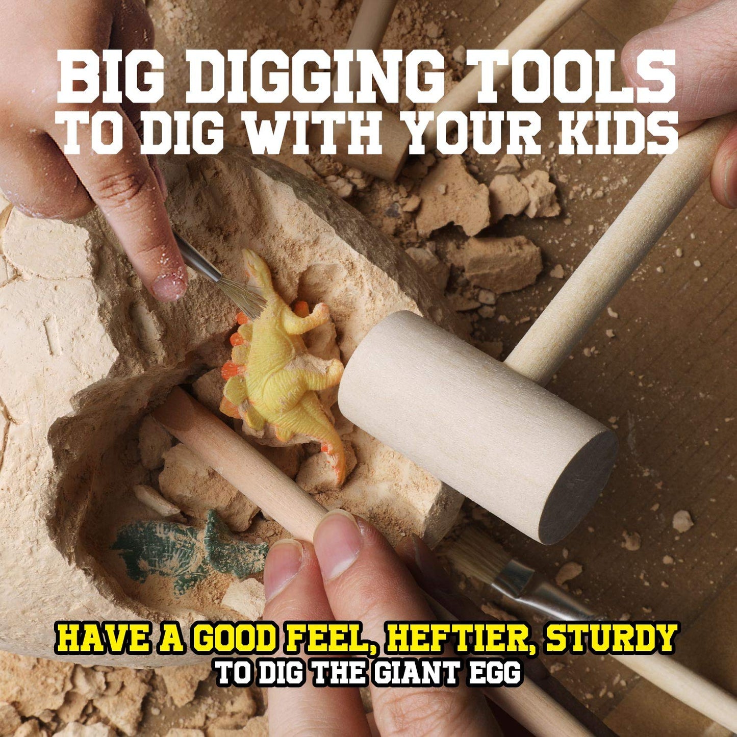 XXTOYS Dinosaur Egg Dig Kit - Jumbo Educational STEM Toy with 12 Surprise Dinosaurs - Ideal for Kids Aged 5-7, Perfect for Parties and Easter