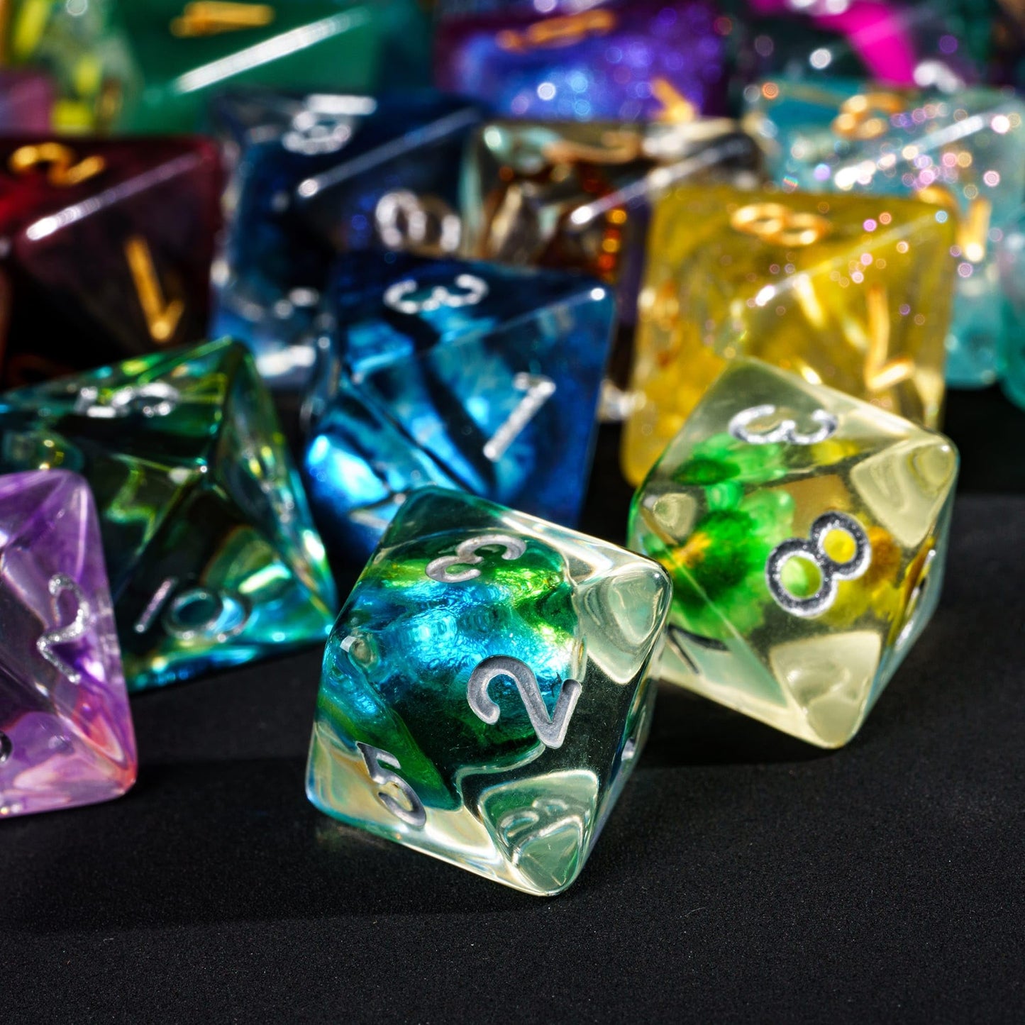 HDdais 10 Pack of D8 Dice Random Color D8 Polyhedral Dice 8 Sided D&D Dice for DND RPG MTG Table Games Dungeons and Dragons Dice