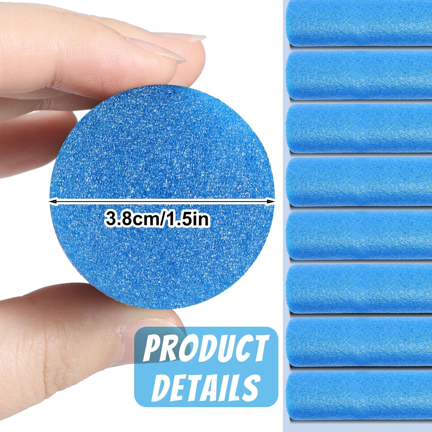 Kathfly 12 Pcs Floating Pool Noodles Foam Tube 1.5 X 35 Inches Floating Foam Tube Round Solid Noodle For Adults Swimming Craft Project(Blue)