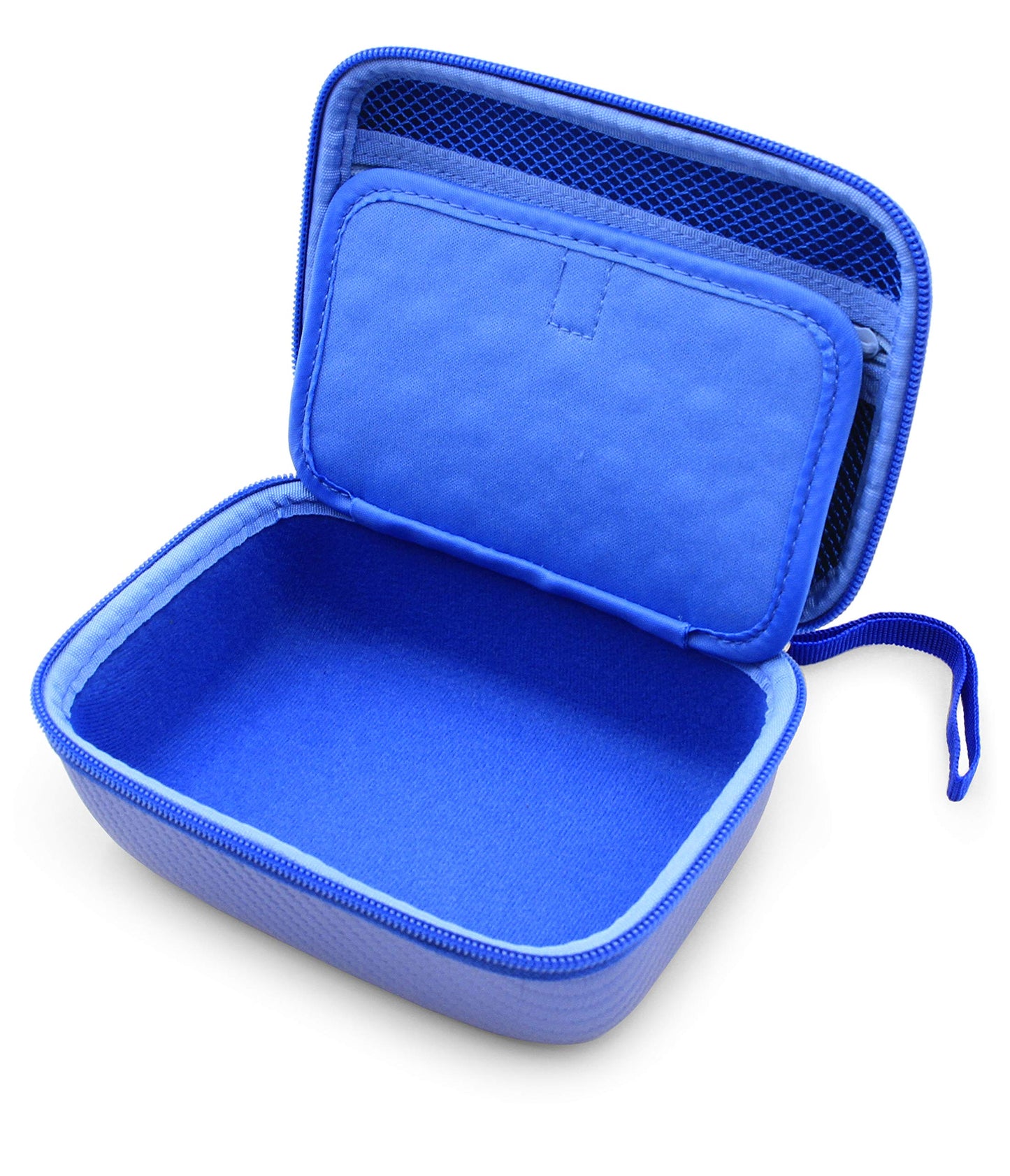 CASEMATIX Blue Travel Case for Hair Jewel Kits and Nail Glam Accessories - CASE ONLY for Diamond Applicator Set and Hair Gems