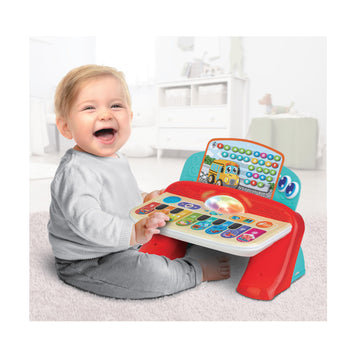 Winfun Baby Maestro Touch Piano - Interactive Musical Keyboard, 8 Sounds, Educational Toy for Toddlers, Beige & Red, Model 230801