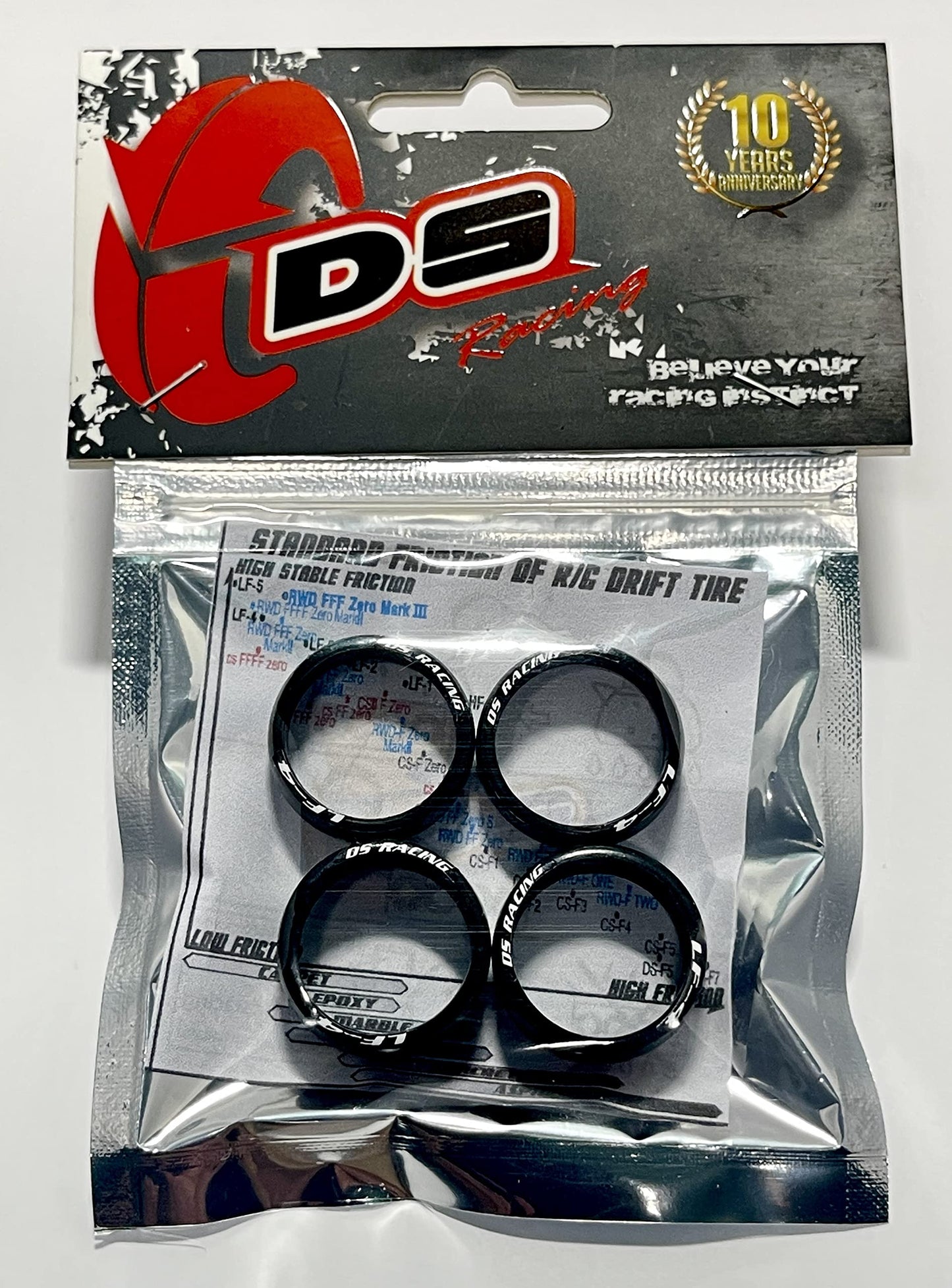 DS Racing MI-LF4 4-Piece Drift Tires Set for Kyosho Mini-Z AWD MA020 RC 1/24 1/28 Mini-Q DRZ GLD (20mm Diameter) (Four Narrow Ti
