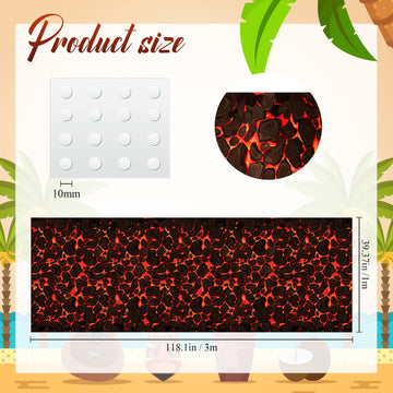24 Inch x 10 ft Plastic Hot Coals Runner Party Decorations Lava Themed Party Theme Tablecloth Runner Table Floor Cover for Fire
