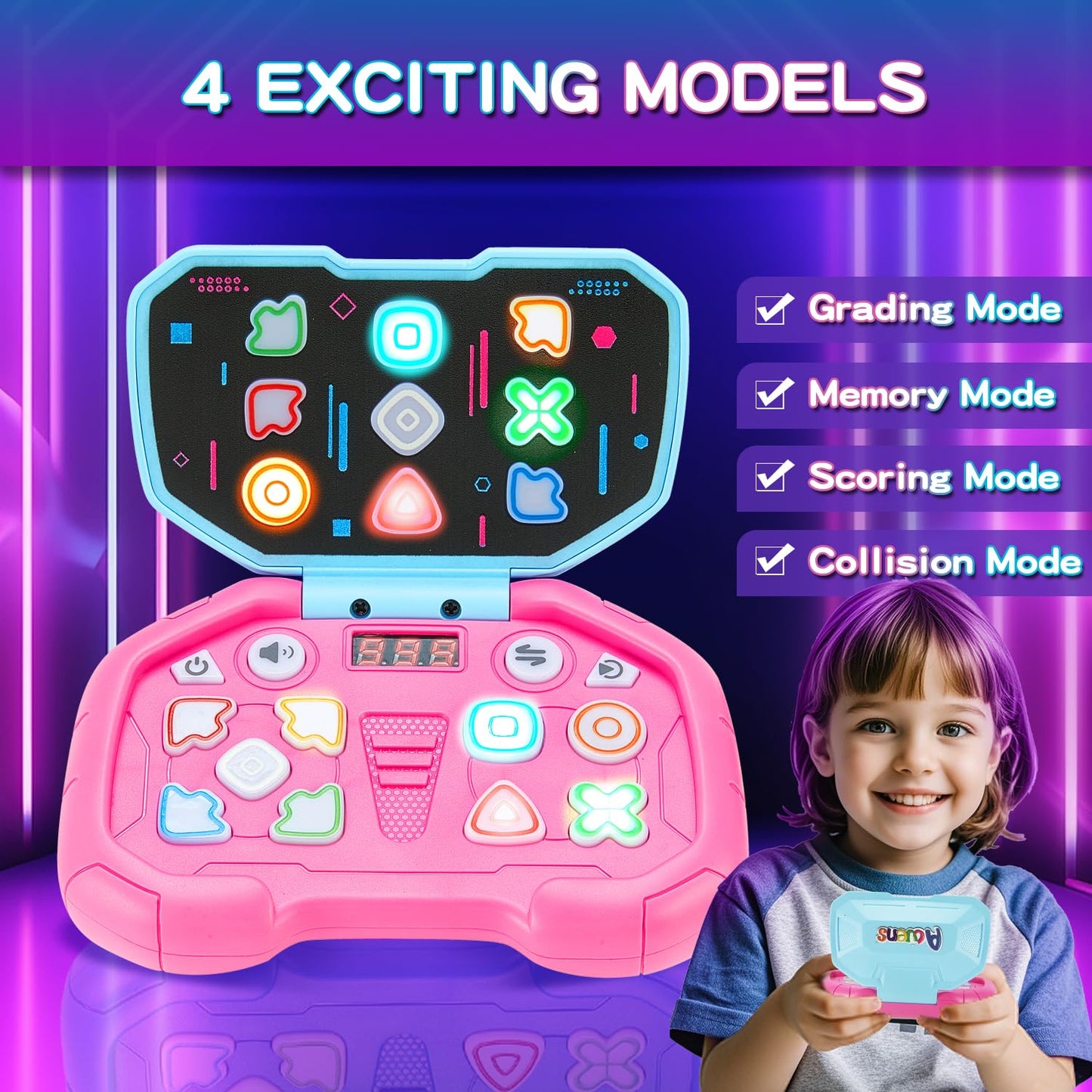 Acvens Handheld Dance Game,4 Mode,999 Level,Sensory Toys,Fast Puzzle Game,Adhd,Pop Fidget Toys For Kids Age 6-12,Birthday Gifts