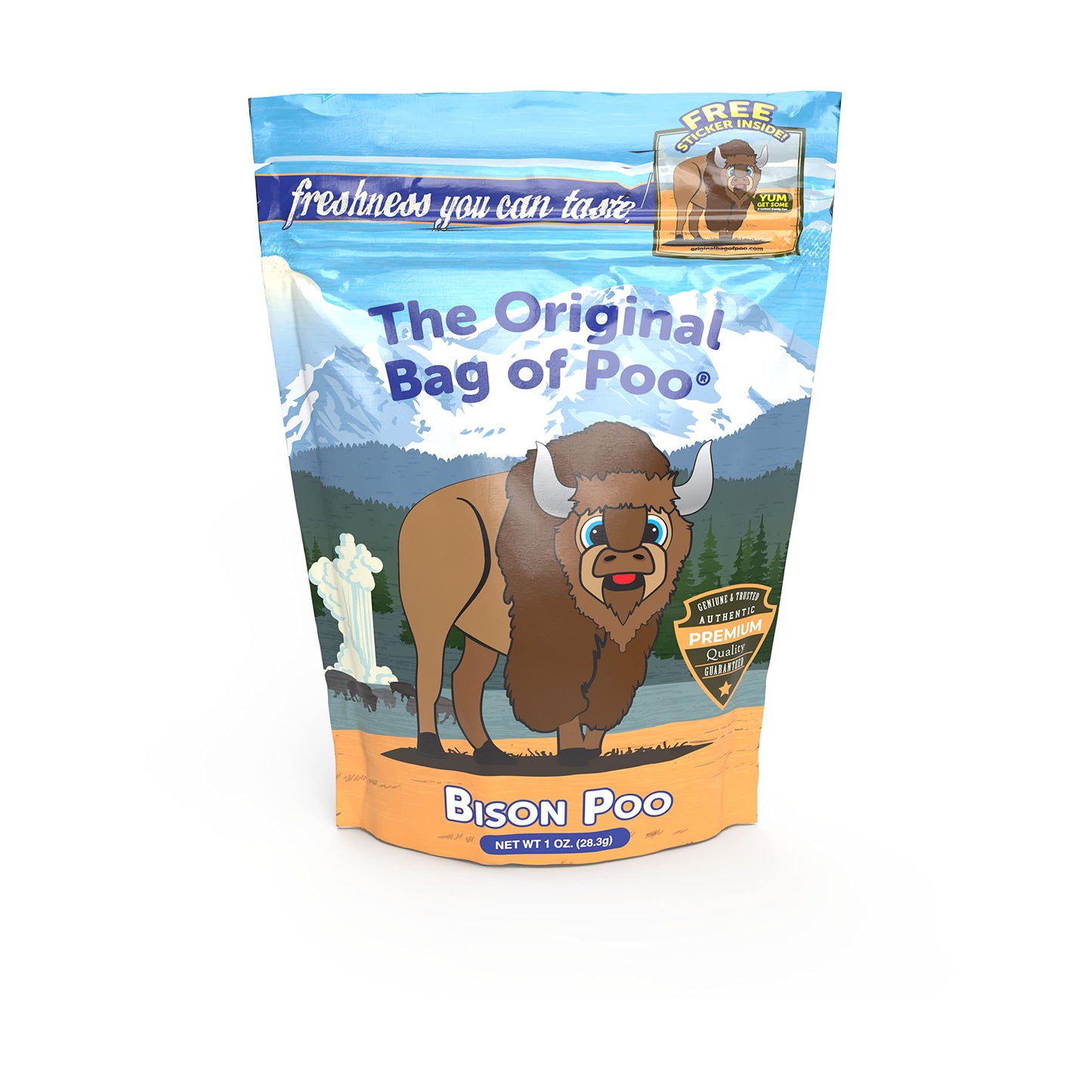 The Original Bag Of Poo, Novelty Cotton Candy Gag Gift (Orange Bison)
