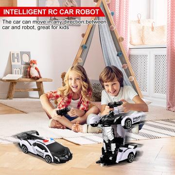 Blackma Remote Control Car - Transform, One-Button Deformation & 360Rotating Drifting, Transform Robot RC Car with LED Light, To