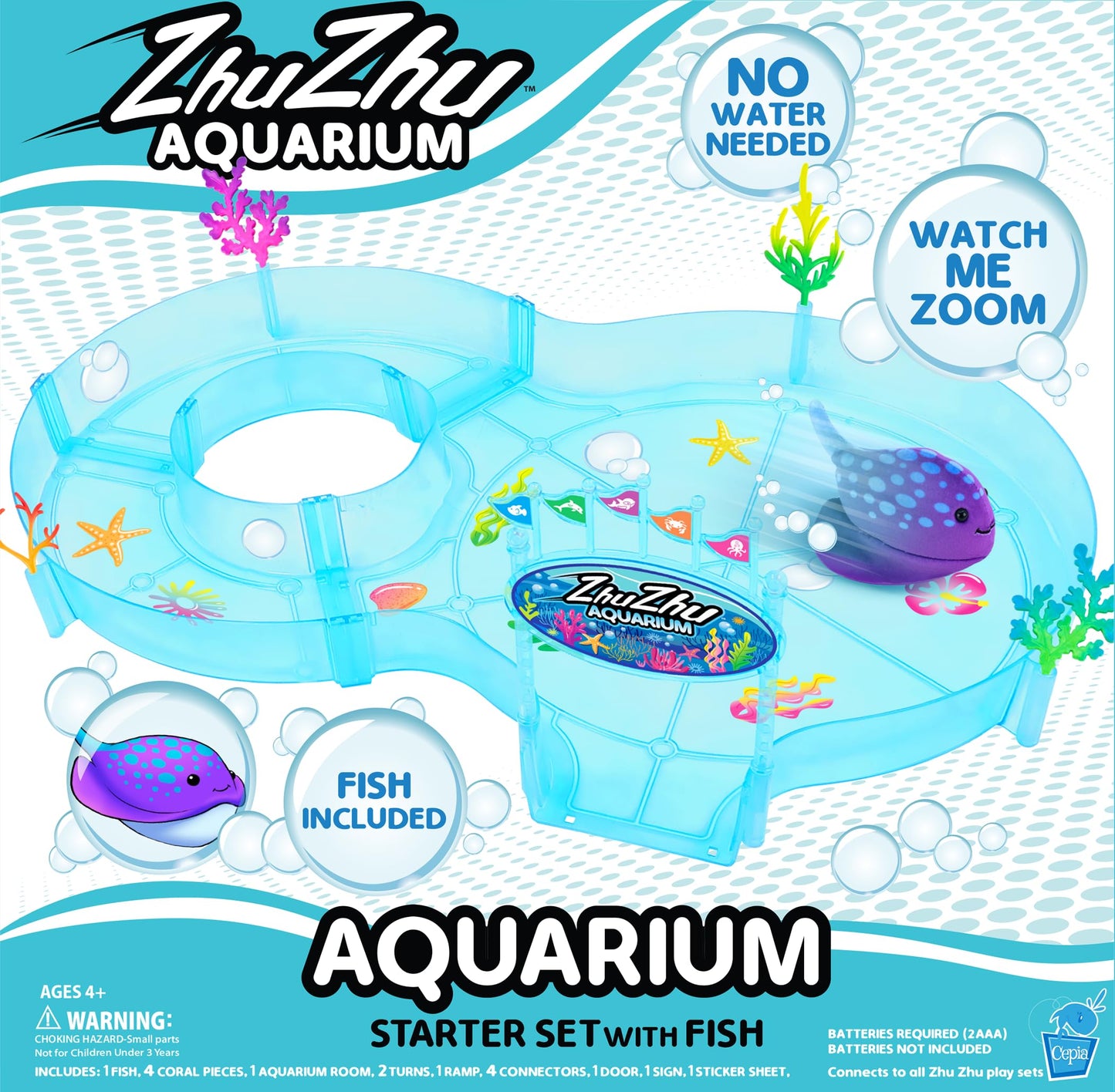 Zhuzhu Aquarium Starter Set With 2 Fish