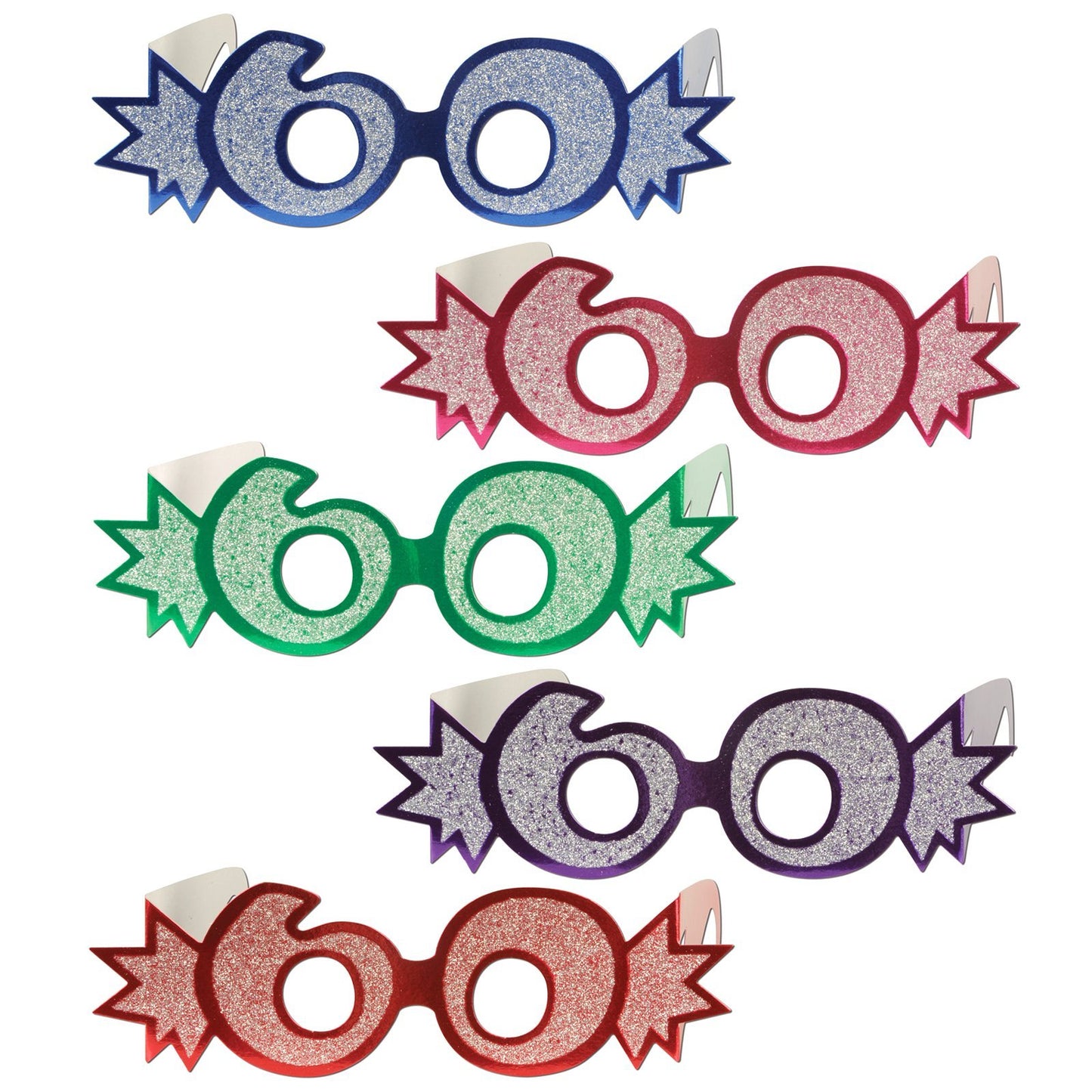 Beistle 60 Glitter Foil Glasses - 25 Pack