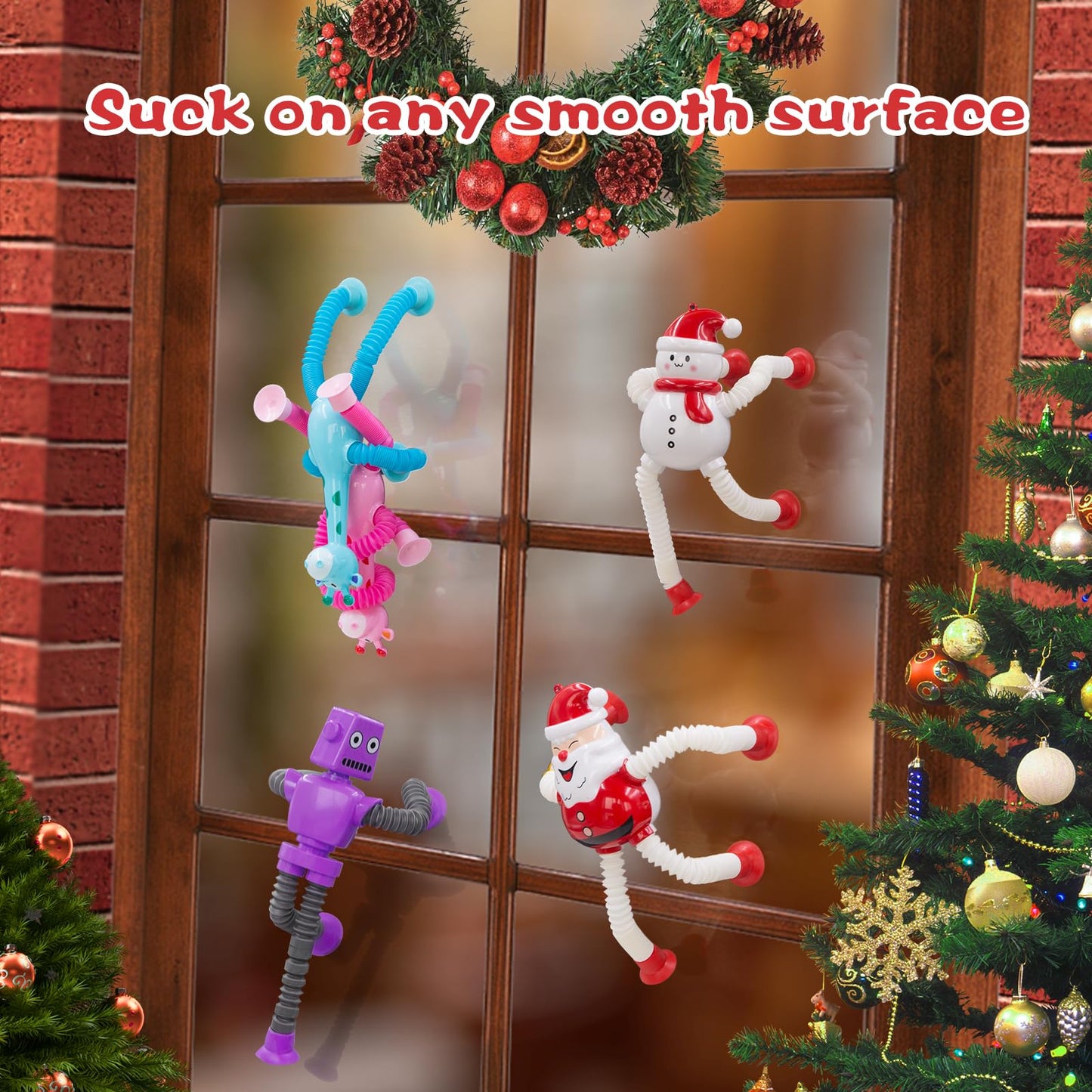 Pop Tubes Robot Fidget Toys for Kids, 8Pack Fidget Sensory Stretchy Toys for Ages 3 4 5 6 7 8 9 10 Fidget for Stress and Anxiety