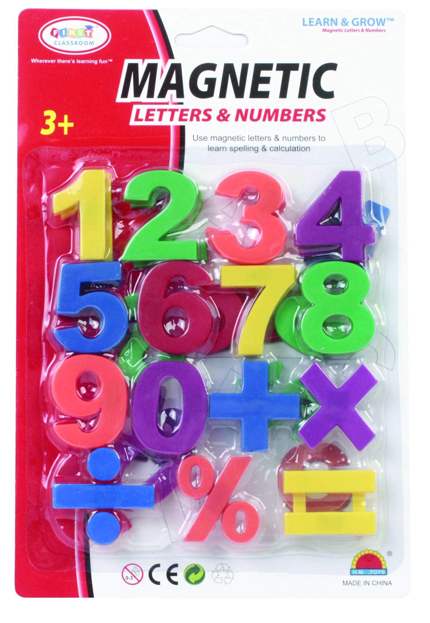 First Classroom Magnetic Numbers & Symbols In A Blister Card, 1.75'', (1180C)