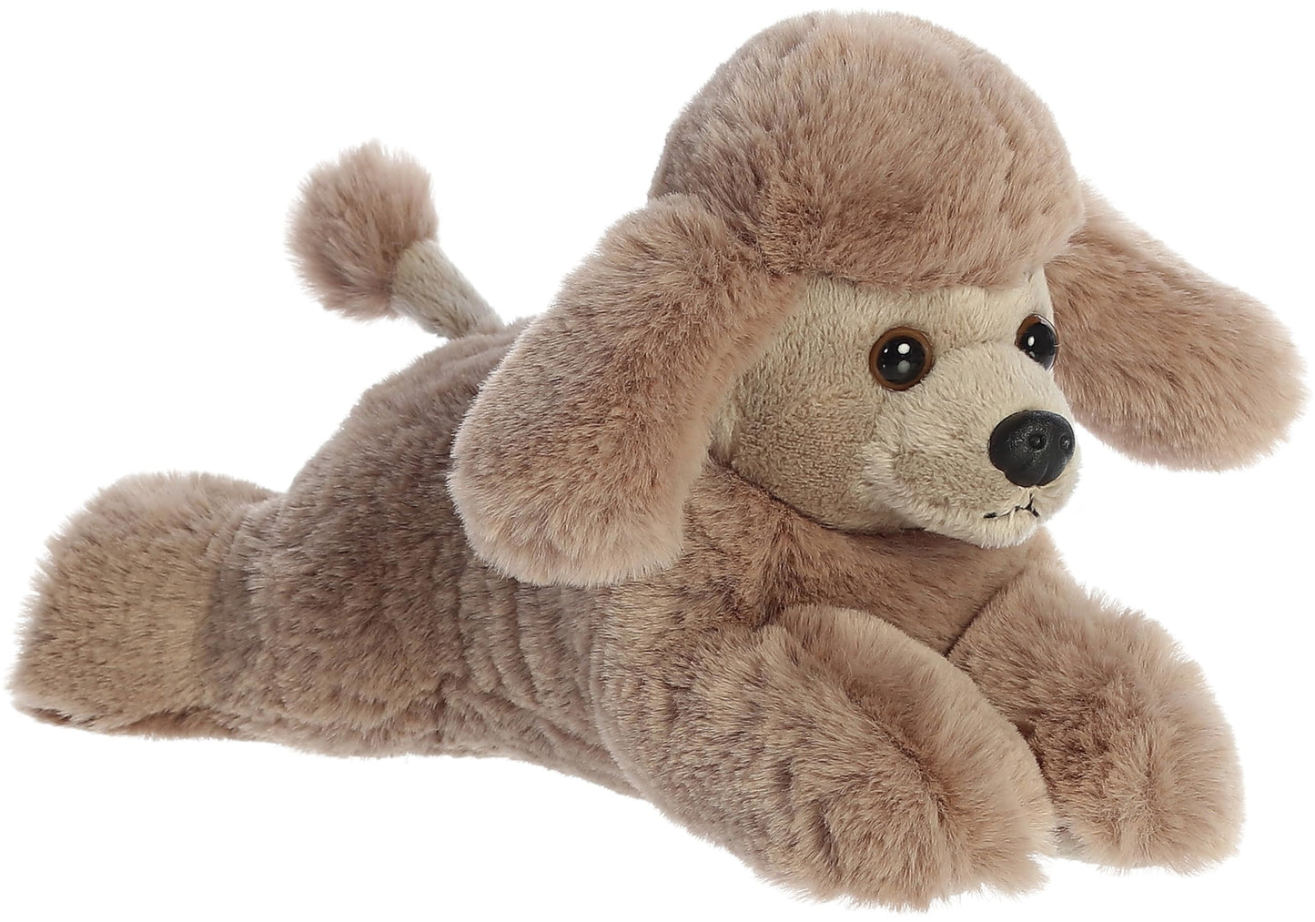 Aurora Adorable Mini Flopsie Paysley Poodle Stuffed Animal - Playful Ease - Timeless Companions - Brown 8 Inches