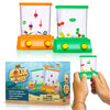 YoYa Toys Aqua Rings Handheld Water Game - Set of 2 - Water Ring Toss and Basketball Hoop Toy - Gift for Ages 3 4 5 6 7 8 9 - No