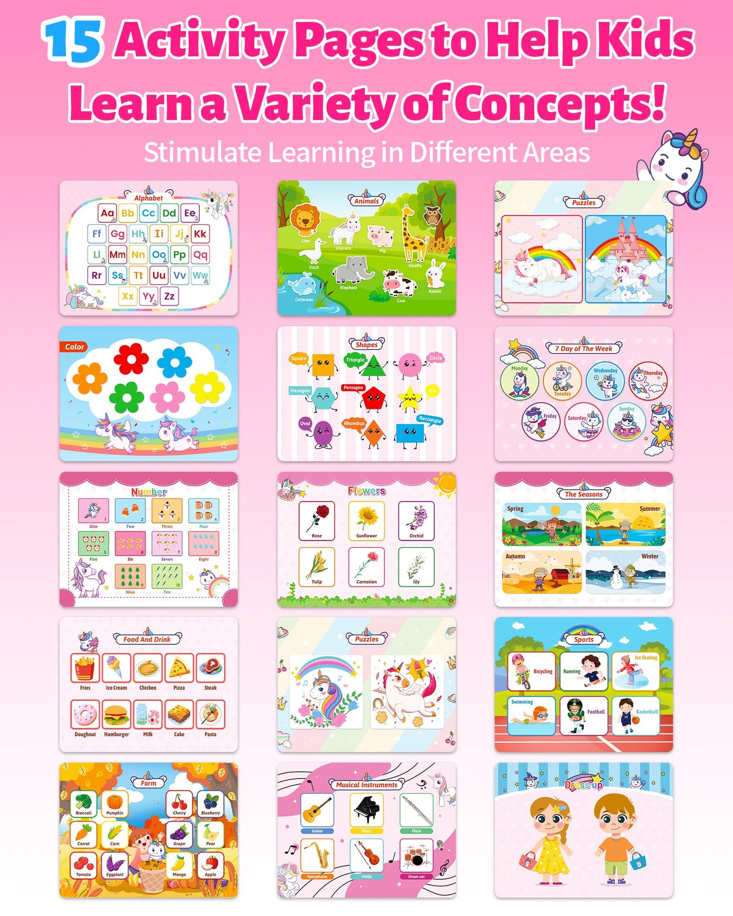 Benresive Montessori Busy Book For Toddlers 2-4, Preschool Toddler Learning Activities Crafts, Sticker Books For 2 3 4 Year Old Boys Girls Birthday Gifts, Autism Sensory Toys