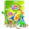 Dino Models, Clay Craft Kit - Dinosaur Arts and Crafts for Kids- Build a Dinosaur Gifts for Boys & Girls - Build 4 Dinos with Ai