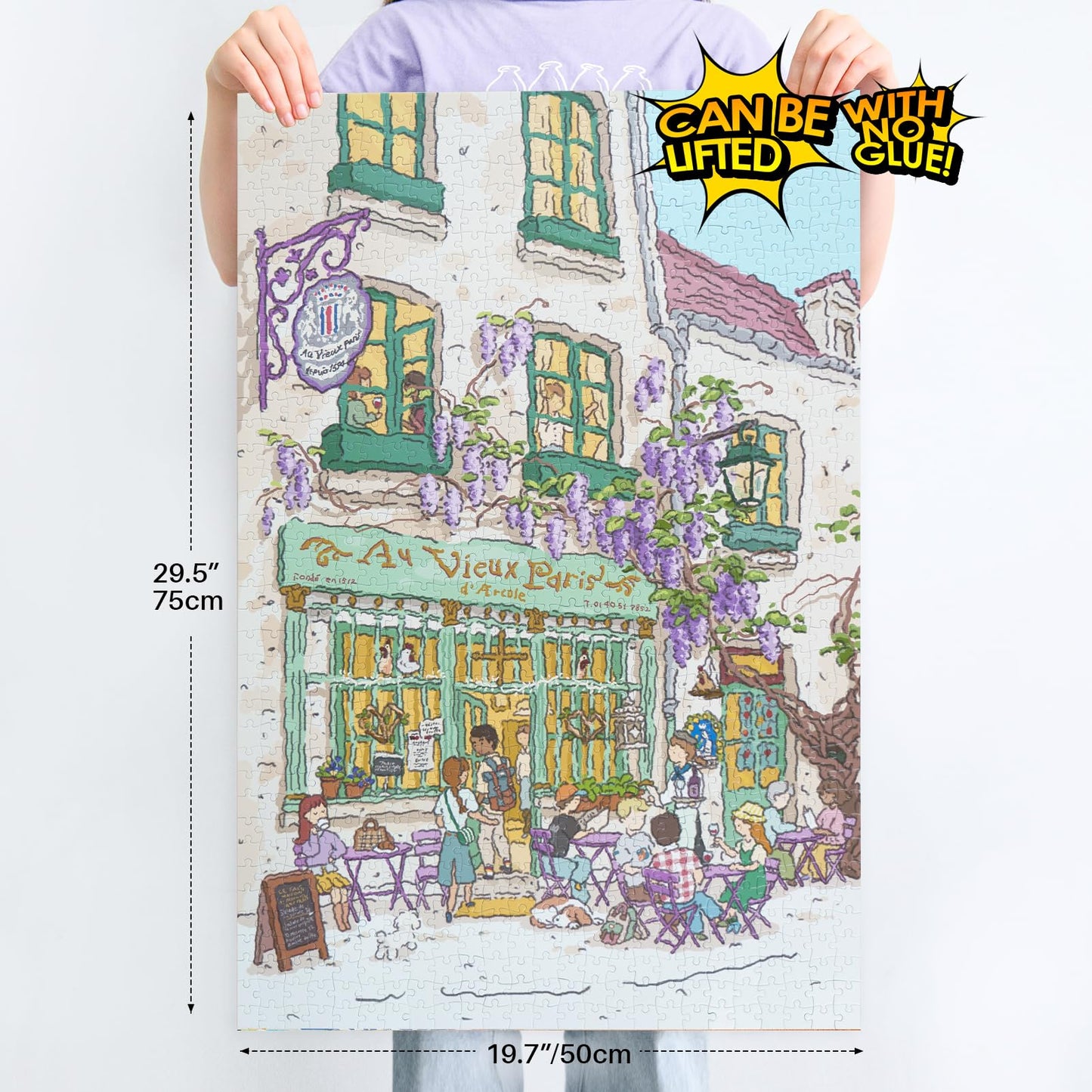 MOMIBOOK Puzzles for Adults 1000 Piece Jigsaw Puzzles of Holiday Morning, Painting Image Store Puzzle Difficult Challenging Hard