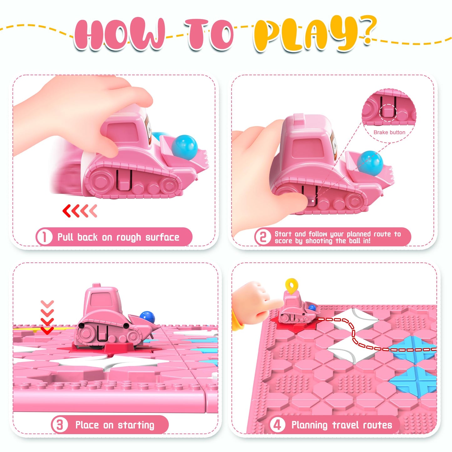 Road Builder Kids Logic Toys: Large Puzzle STEM Board Games, Educational Montessori Toys Birthday Gifts for Age 4-8 Year Old (Pi
