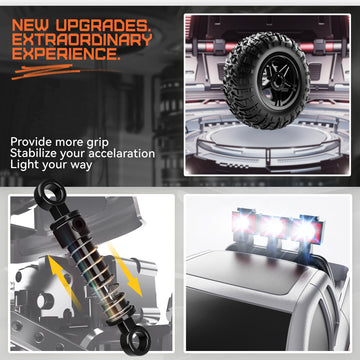 BEZGAR 1:14 Scale All Terrain Electric RC Truck - Waterproof Monster Truck for Kids with 2.4GHz Remote and Rechargeable Battery,