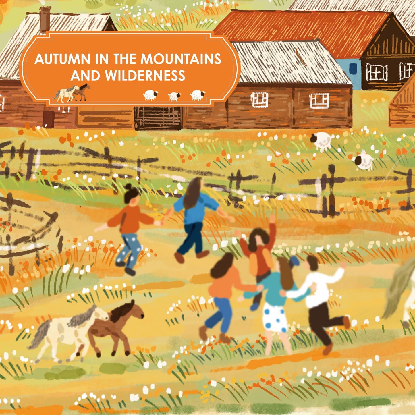 Momibook Puzzles For Adults 1000 Piece Jigsaw Puzzles Of Autumn In The Mountains And Wilderness, Fall Painting Image Challenging