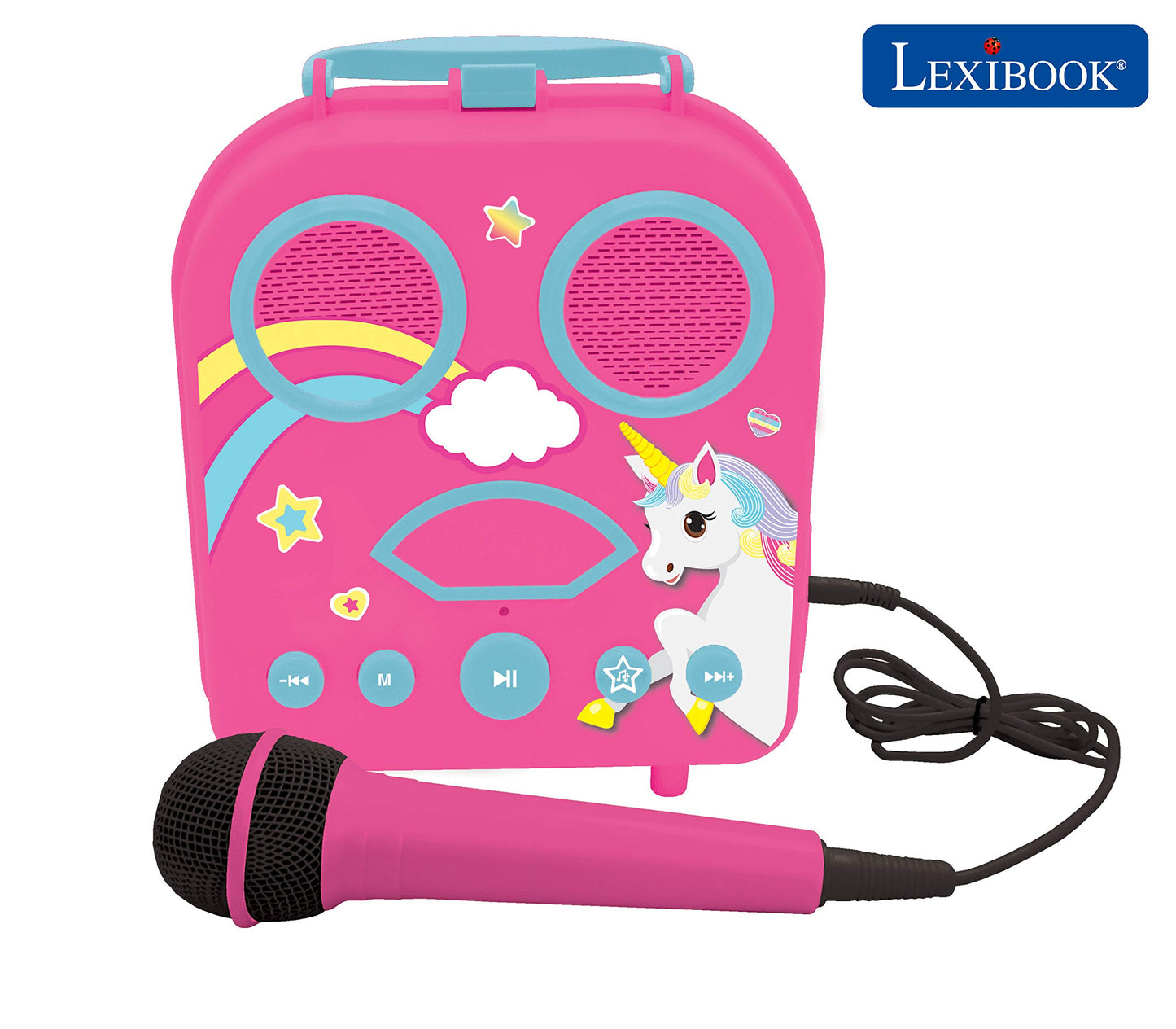 Lexibook Secret Portable Microphone, Aux-In Jack, Tf/Sd Input, Karaoke Function, Pink, Btc050Uni