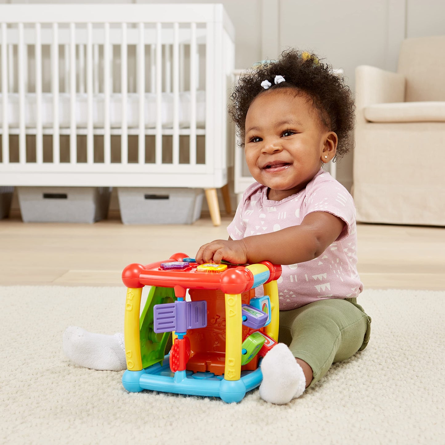 VTech Busy Learners Activity Cube - Multicolor, Standard Packaging, Engaging Educational Toy for Infants and Toddlers