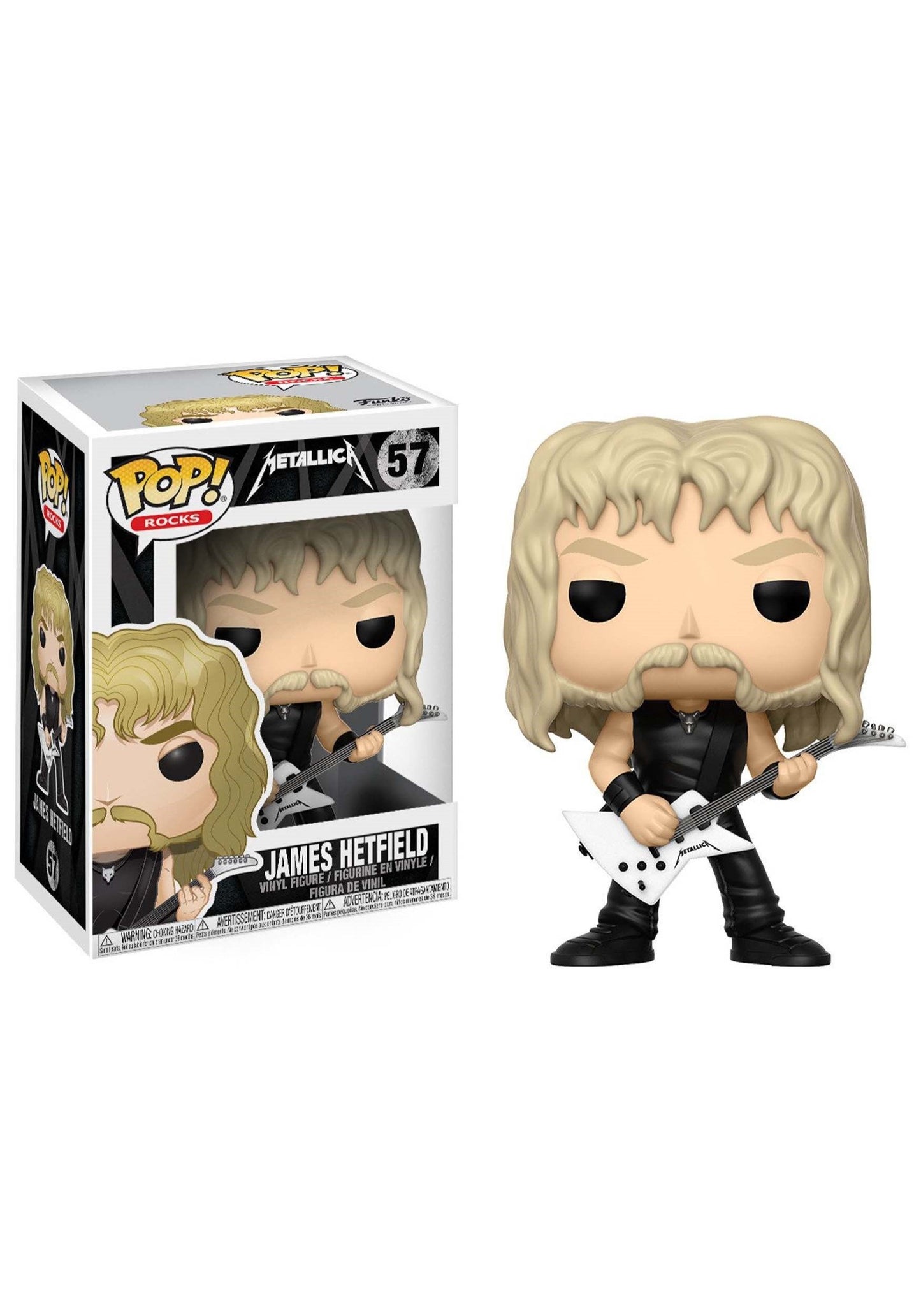 Funko Pop! Rocks: Metallica - James Hetfield Collectible Figure, 36 Months To 1200 Months -Like New