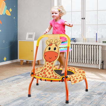 Yeeeasy Toddler Trampoline Baby Trampoline - Mini Trampoline For Kids 1 Year Plus Nursery Trampoline With Handle, Baby Gifts For