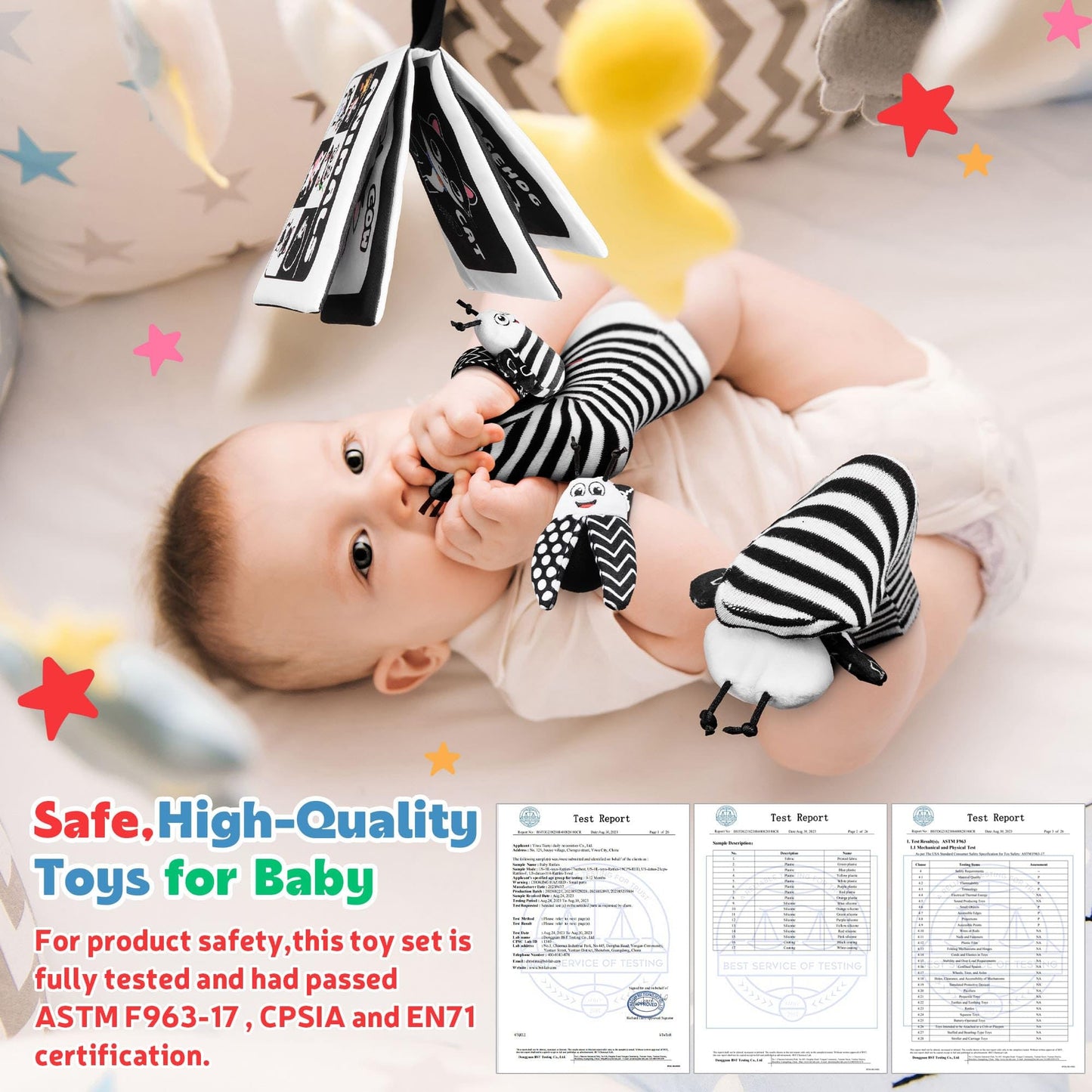 Baby Rattles Toys For 0-12 Month: Infant Toys 0-6 Months Baby Socks And Wrist Rattle Newborn Toys Baby Gifts For Boys And Girls