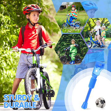 Leichten Kids Bike Kickstand For 20 Inch Wheel Children'S Bicycle Single-Side Kick Stand Rear Mount Bikes Support Racks Blue
