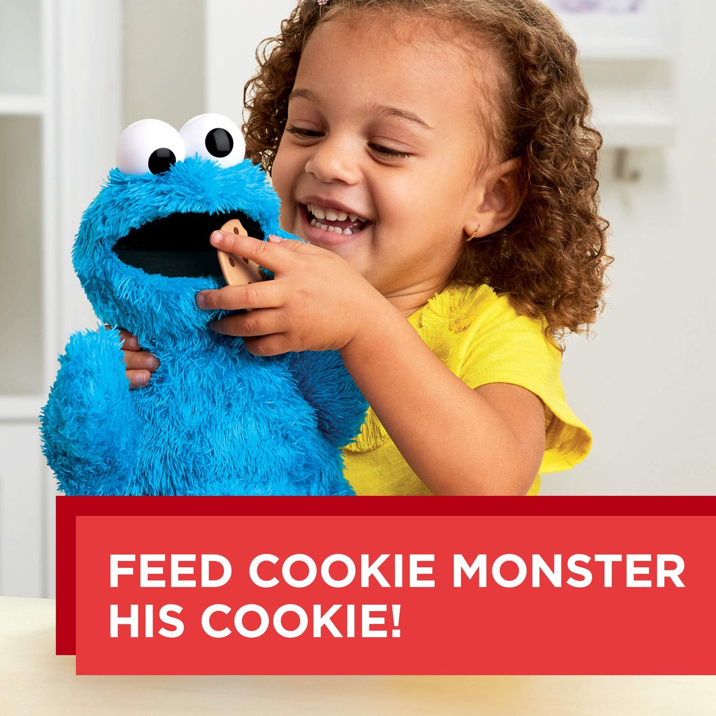 Sesame Street Feed Me Cookie Monster Plush: Interactive 13 Inch Cookie Monster, Says Silly Phrases, Belly Laughs, Toy For Kids 18 Months Old And Up