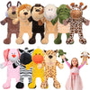 Wettarn 10 Pcs Animal Hand Puppets 12 Inch Soft Plush Plush Puppets Lion Orangutan Giraffe Tiger Pig Elephant Hand Puppets For Boys And Girls Storytelling, Teaching, Role Playing(Funny Style)