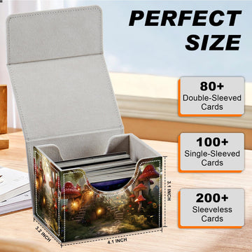 DEGDFSGR Card Game Storage Box for TCG MTG Deck Box Organizer Trading Card Case Commander Deck Box Magnetic Closure Creative Pat
