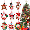 18 Pcs Christmas Picture Frame Ornament Craft Christmas Crafts for Kids Picture Frame Craft Hanging Santa Claus Snowman Reindeer