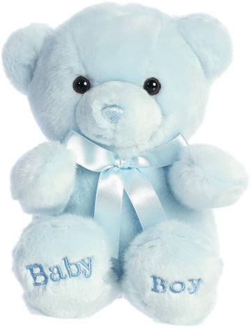 Aurora® Snuggly Comfy™ Bear - 10-Inch Blue Stuffed Animal, Polyester, Model 20045, Perfect for Imaginative Play and Comfort