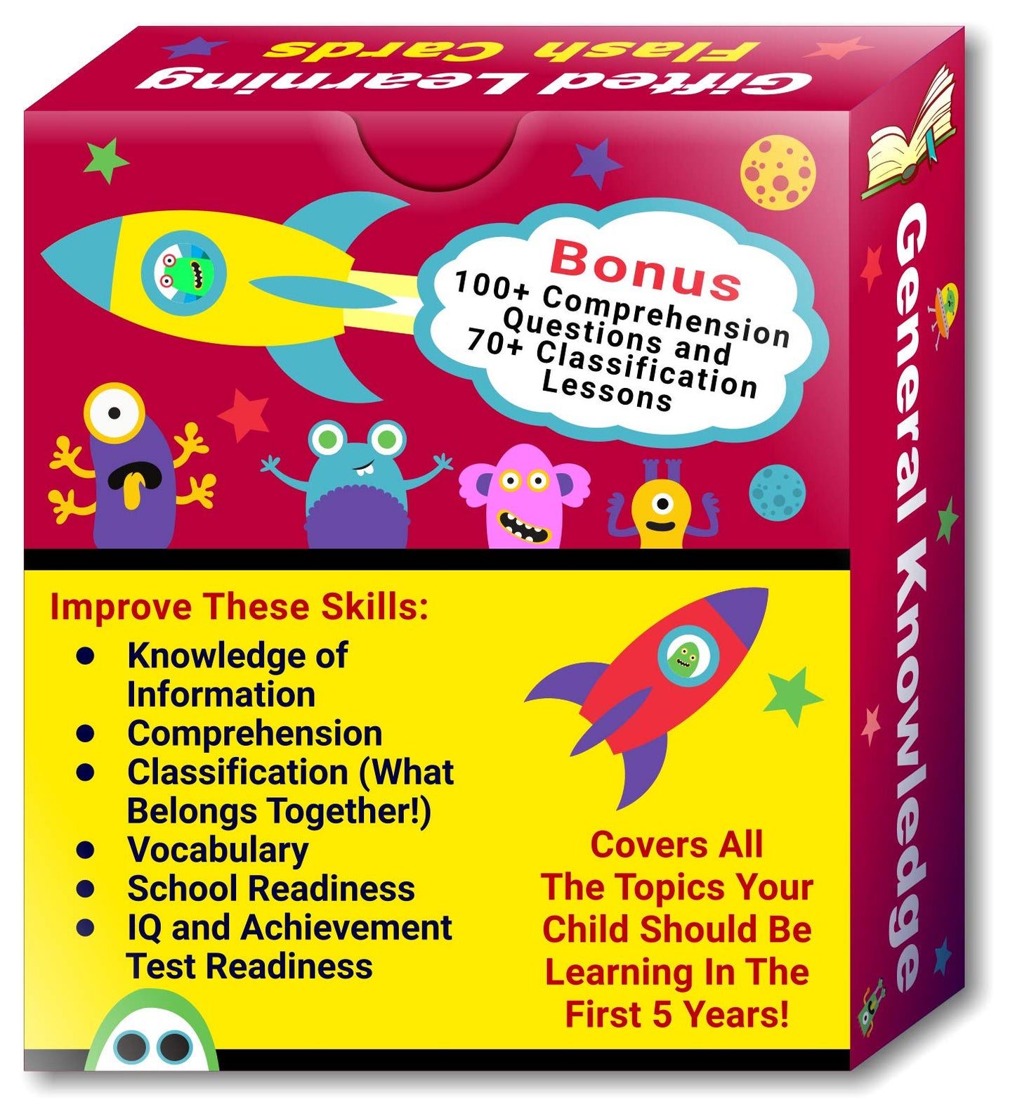 TestingMom.com Gifted Learning Flash Cards for Kids - General Knowledge Flashcards for Pre K to Kindergarten - G&T Educational P