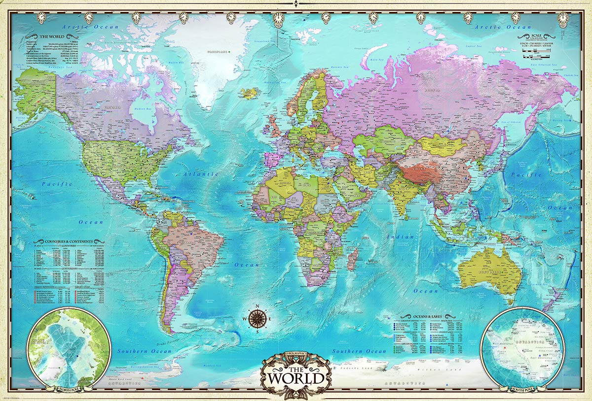 Eurographics Map Of The World Puzzle (2000-Piece) (8220-0557)