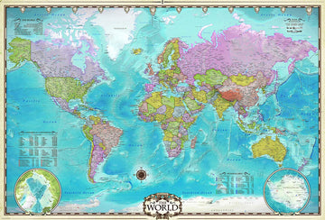 EuroGraphics Map of The World Puzzle, Multicolor, Cardboard, Model 8220-0557