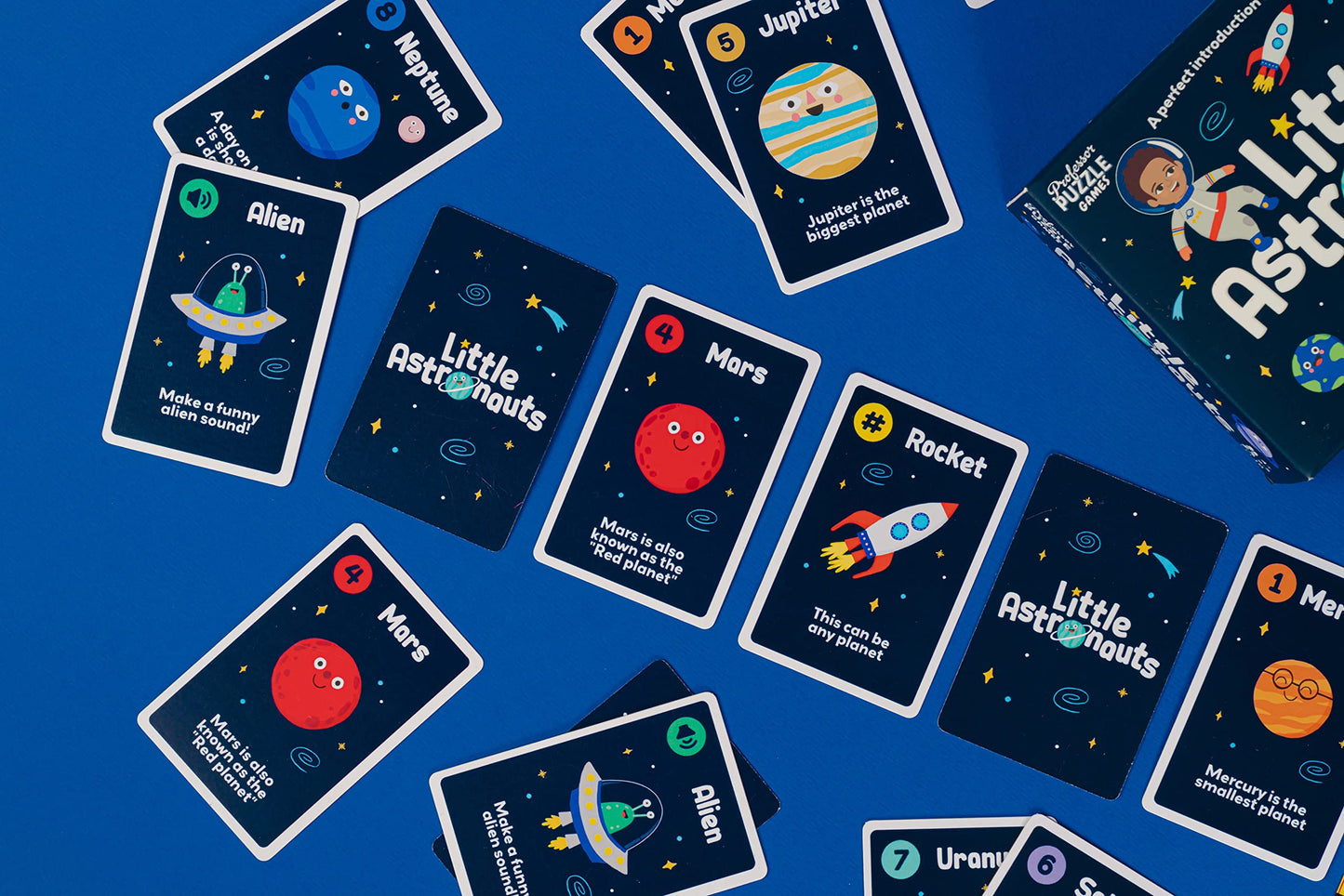 Professor PUZZLE Little Astronauts Card Game for Ages 4+, 2-5 Players, 10 Min Playtime - Fun Multicoloured Family Game