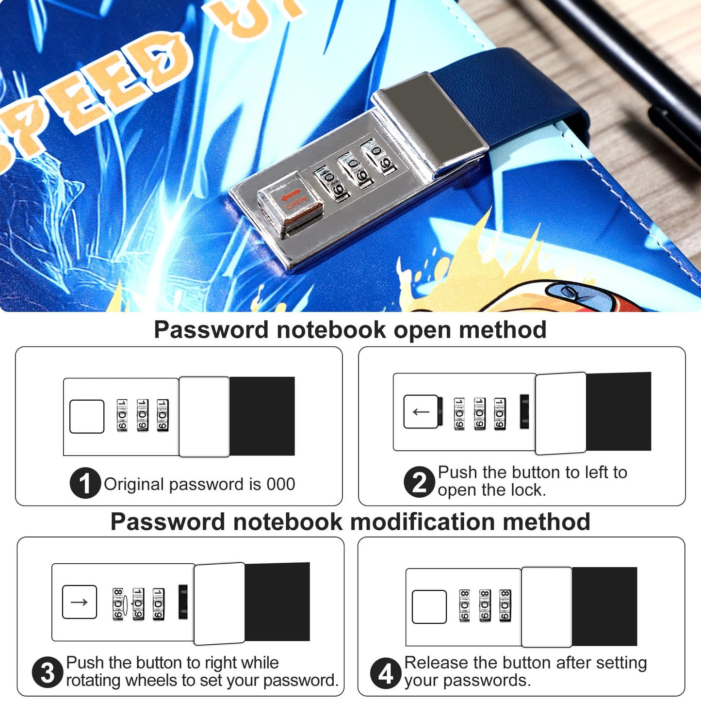 Cagie Diary With Lock For Teens Who Like Supercar, Gifts For Teen Girls And Boys 12-18 Securely Guard Secrets Journal With Lock, 5.5 X 8.1 Inch Refillable Diary With Pen