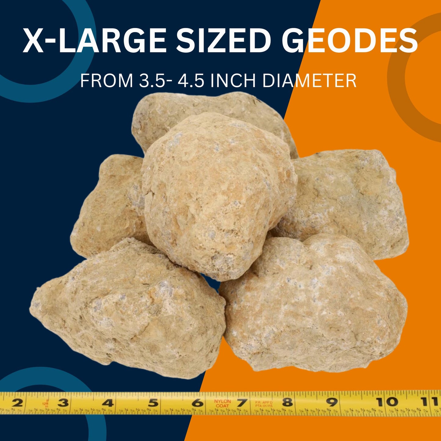 Truenergy Geodes With Crystals Break Your Own Geodes Kit 3 X-Large Premium - Easy To Break Open Kit - Stem - Includes Magnifying