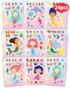 24 Pcs Make Your Own Mermaid Sticker Sheets For Kids With Mermaid Face Stickers For Kids Toddlers Girls Crafts Activities Gift B